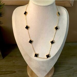 Stainless steel clover 4 leaf necklace,